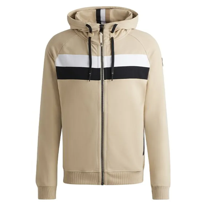 BOSS Equestrian River Zip Men's Hoodie - Sand-1