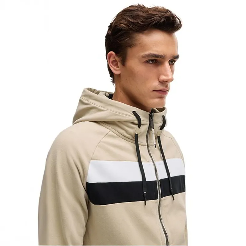 BOSS Equestrian River Zip Men's Hoodie - Sand-3