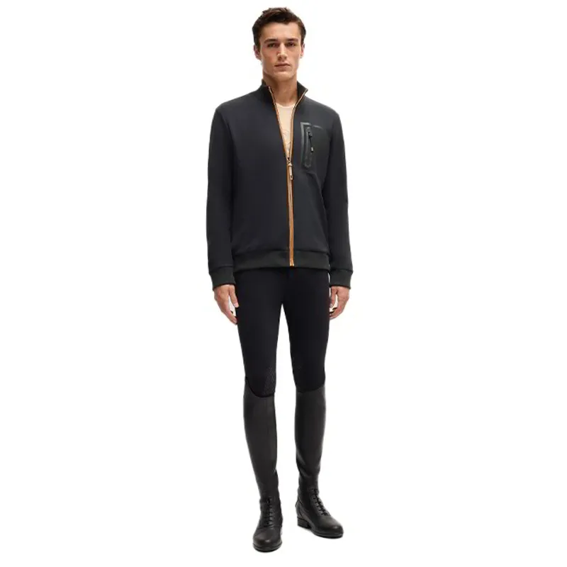 BOSS Equestrian Sammy Men's Function Full Zip Sweater - Black-3
