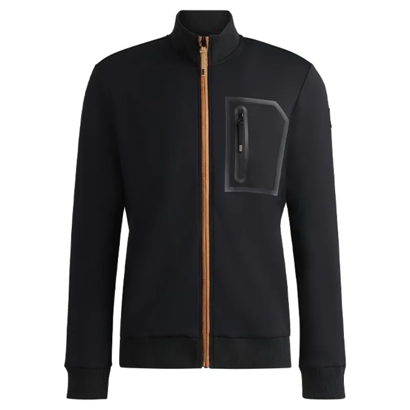 BOSS Equestrian Sammy Men's Function Full Zip Sweater - Black