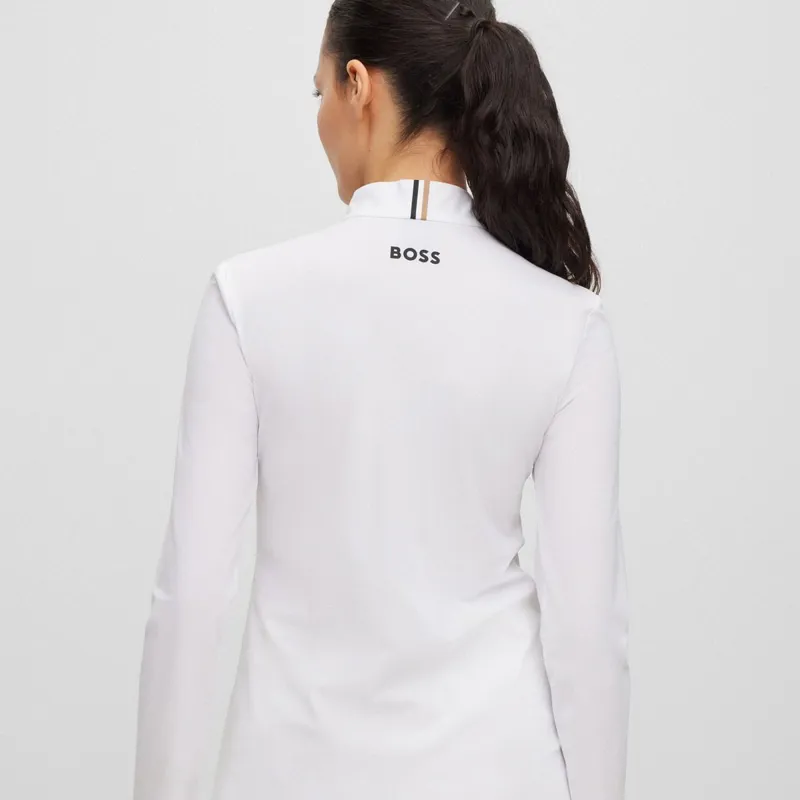 BOSS Equestrian Evy Ladies Long Sleeve Show Shirt - White-1