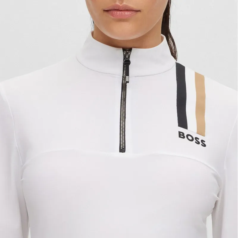 BOSS Equestrian Evy Ladies Long Sleeve Show Shirt - White-2
