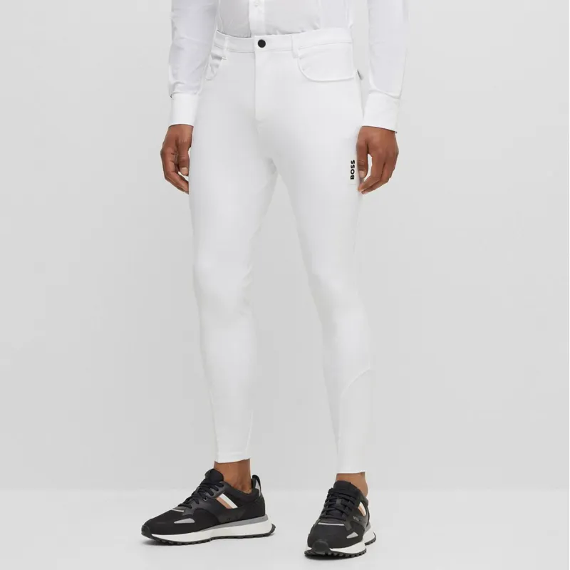 BOSS Equestrian James Knee Grip Men's Competition Breeches - White-1
