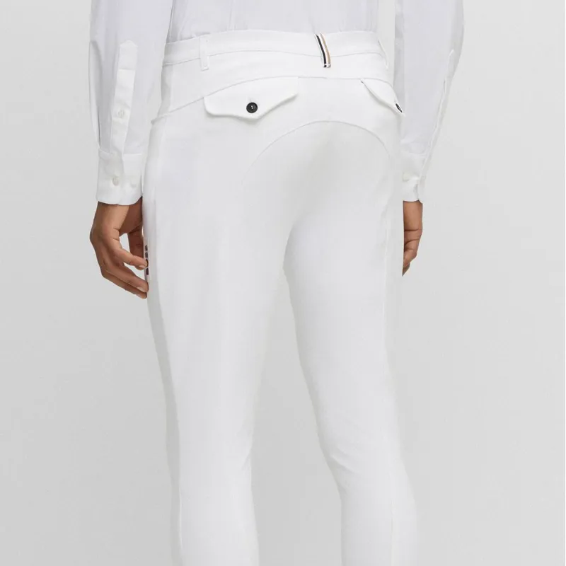 BOSS Equestrian James Knee Grip Men's Competition Breeches - White-2