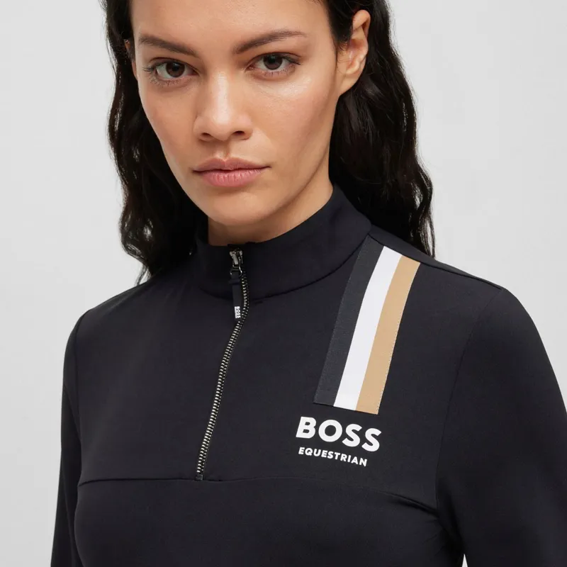 BOSS Equestrian Lia Signature Stripe Women's Base Layer - Black-1
