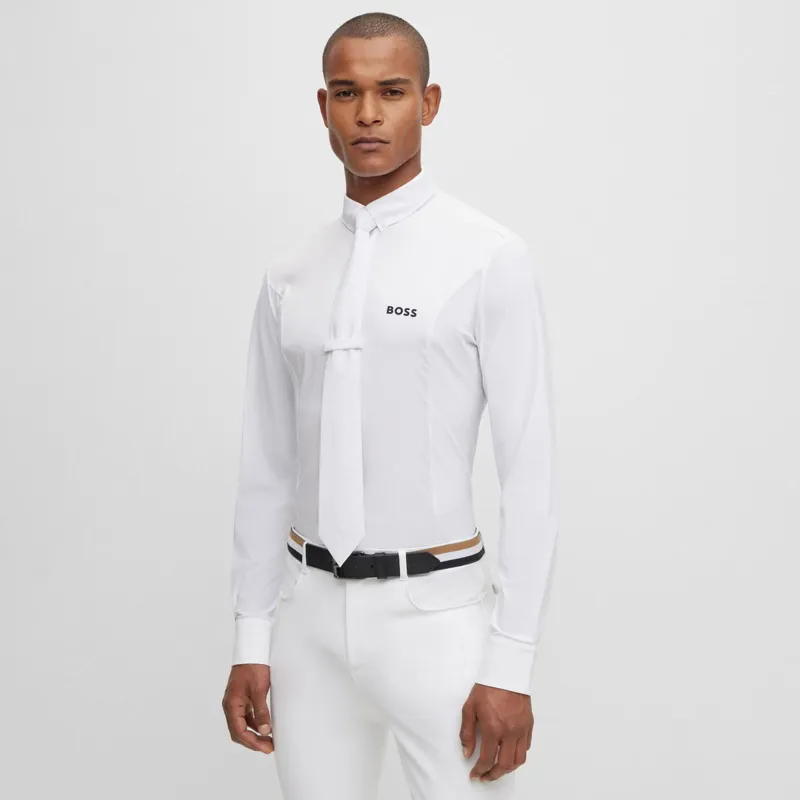 BOSS Equestrian Norman Men's Show Shirt - White