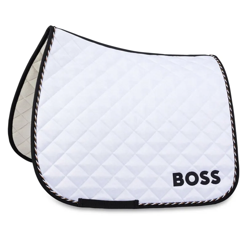 BOSS Equestrian Signature Dressage Saddle Pad - White