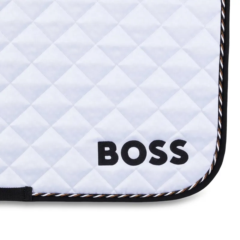 BOSS Equestrian Signature Dressage Saddle Pad - White-1