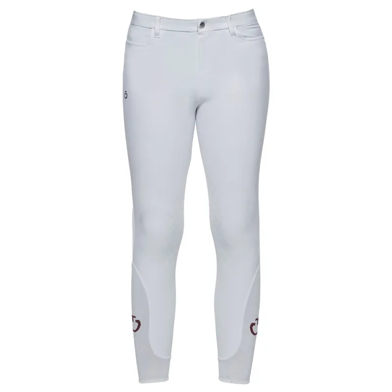 Cavalleria Toscana Junior Boys Knee Grip Breeches - White-1