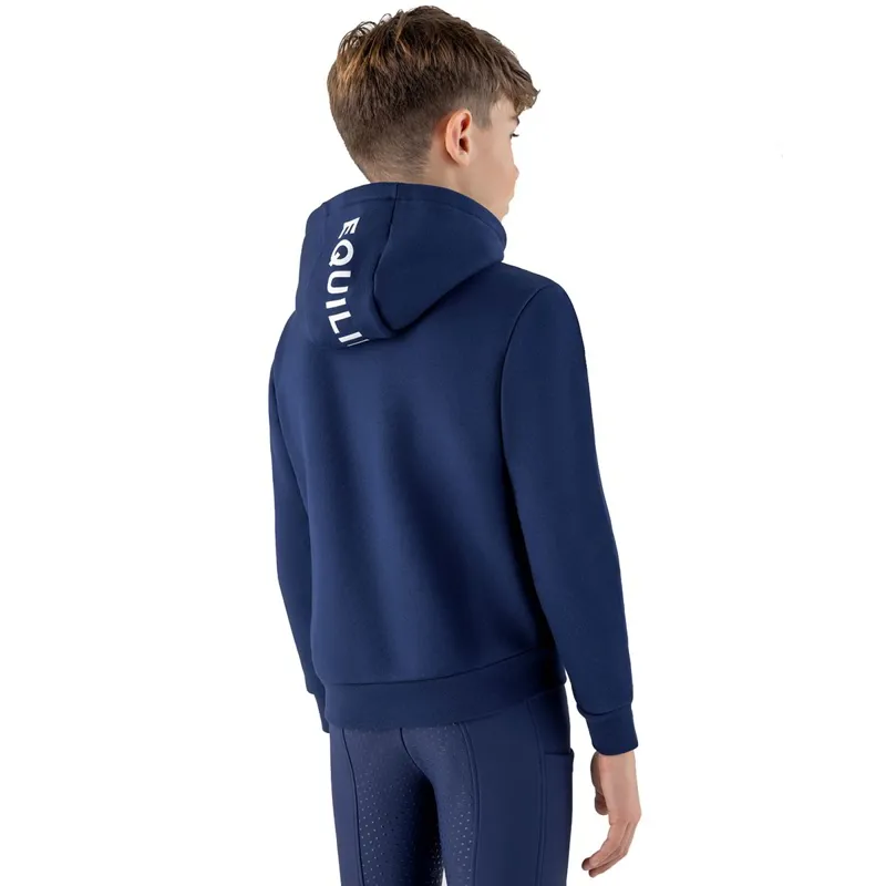Equiline Capuc Junior Boys Hoodie - Navy Peony-2