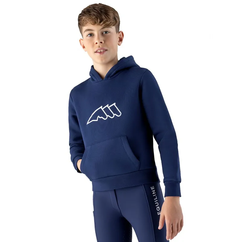Equiline Capuc Junior Boys Hoodie - Navy Peony