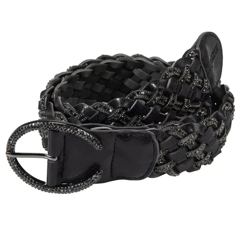 Pikeur Sports Braided Stone Women's Belt - Black