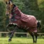 Amigo 1200D Plus 100g Detachable Neck Turnout Blanket - Burgundy/Navy/Grey