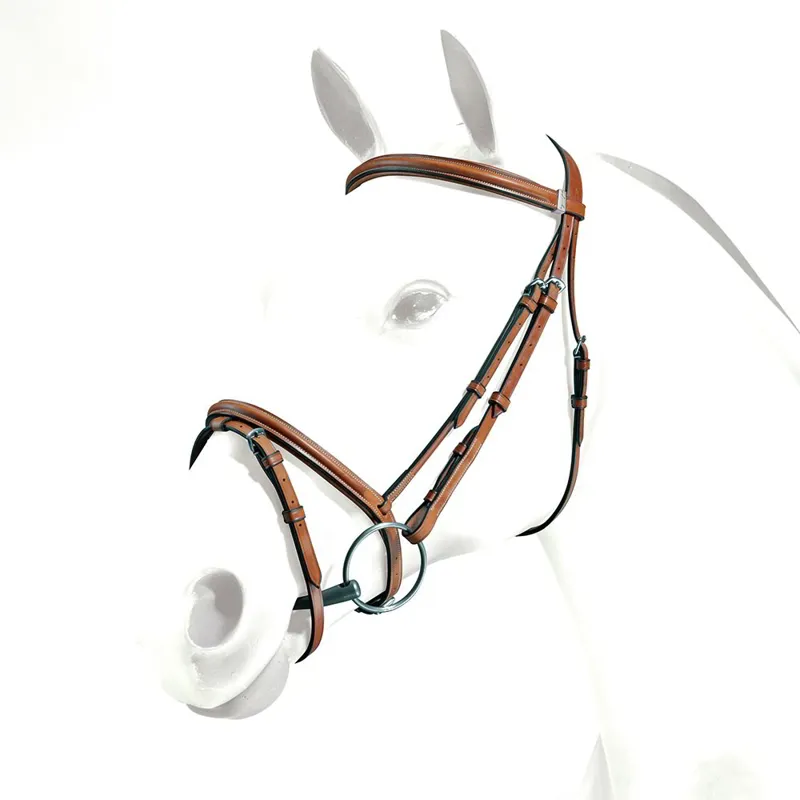 Equipe Emporio Flash Noseband Bridle - Newmarket/Silver-1