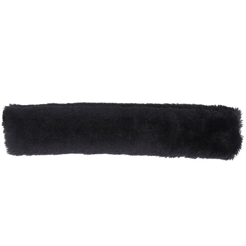 QHP Faux Fur Noseband Cover - Black