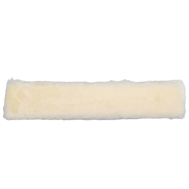 QHP Faux Fur Noseband Cover - Cream