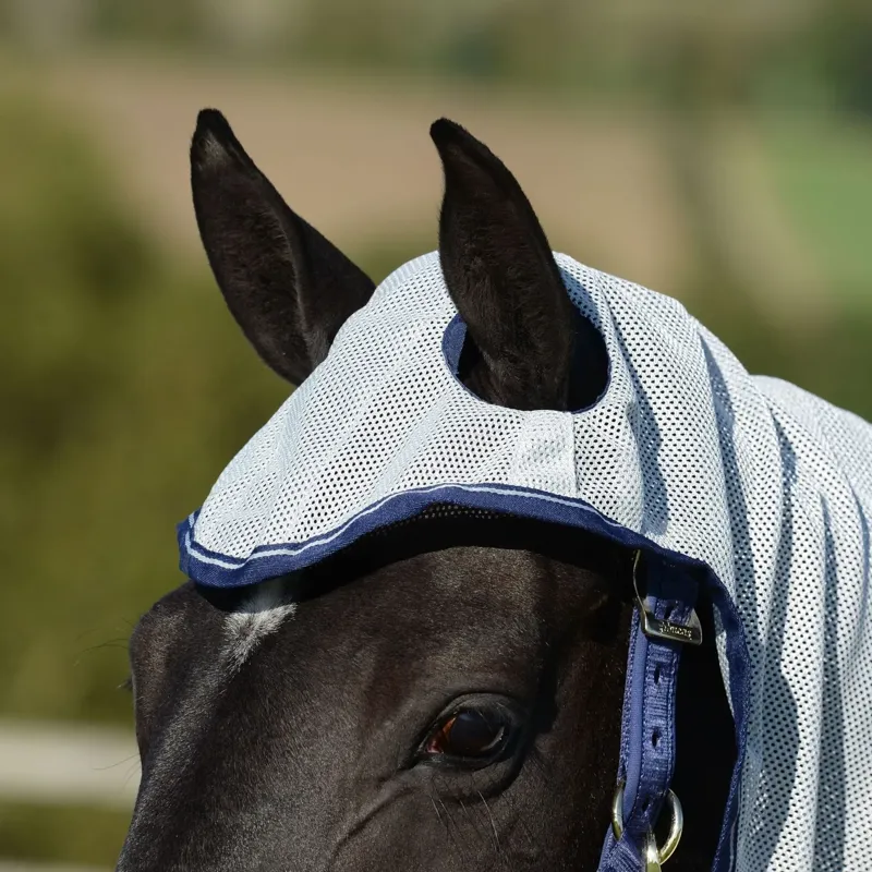 Bucas Buzz-Off X Full Neck Fly Sheet - Silver/Blue-4