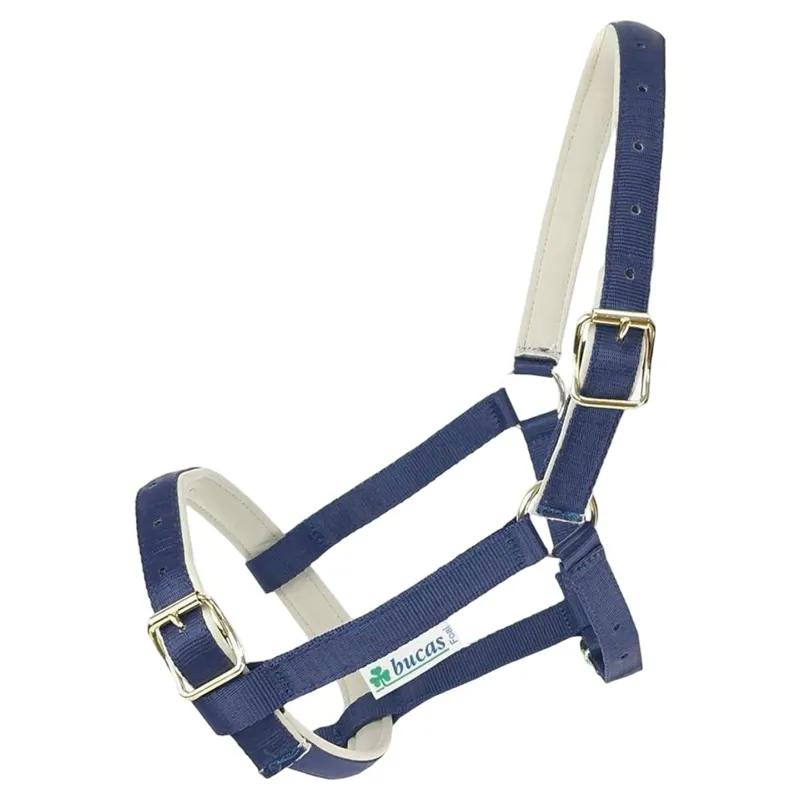 Bucas Dublin Foal Halter - Navy/Silver-1