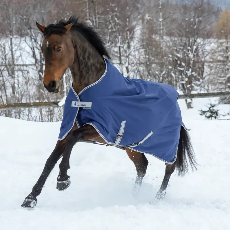 Bucas Freedom 0g Standard Neck Turnout Blanket - Navy-1