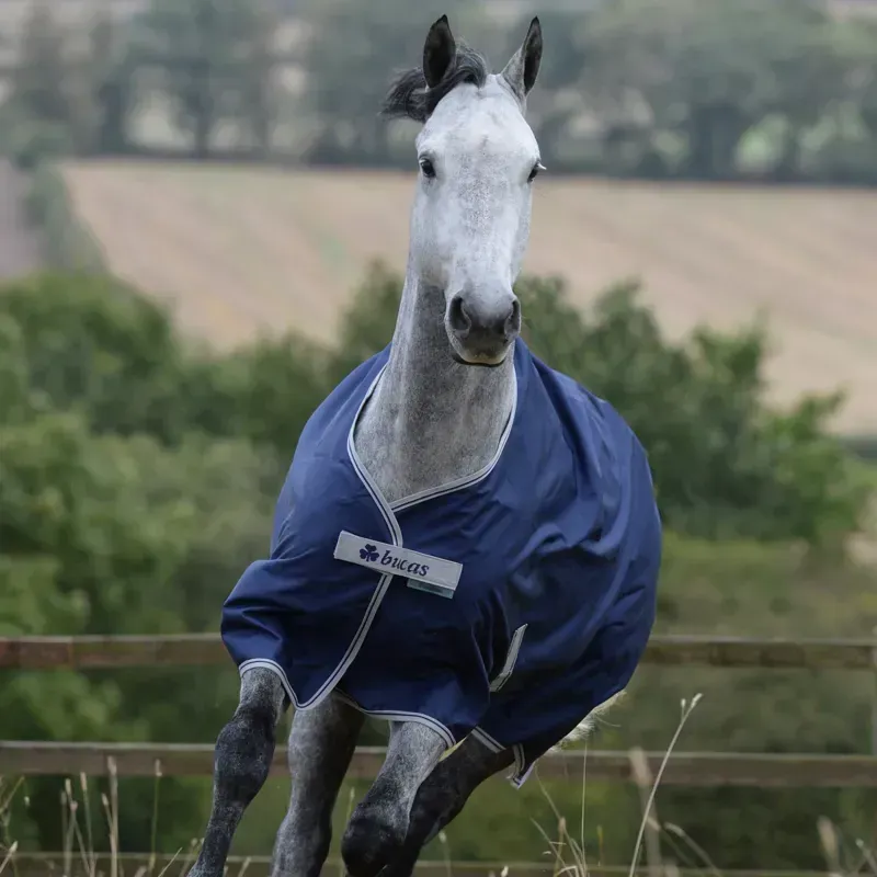 Bucas Freedom 0g Standard Neck Turnout Blanket - Navy-5