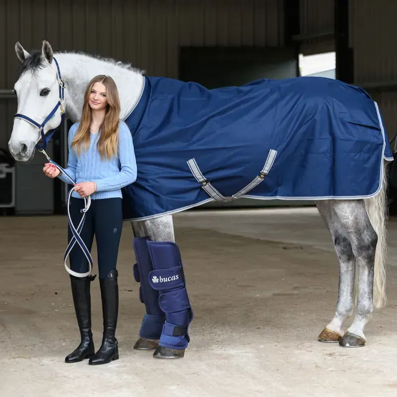Bucas Freedom 0g Standard Neck Turnout Blanket - Navy-8