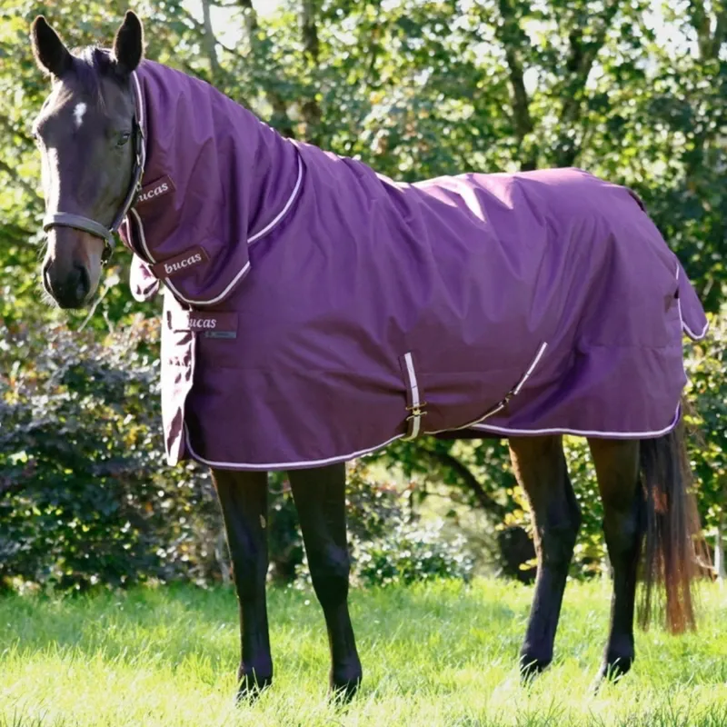 Bucas Freedom 150g Combo Neck Turnout Blanket - Blackberry-1