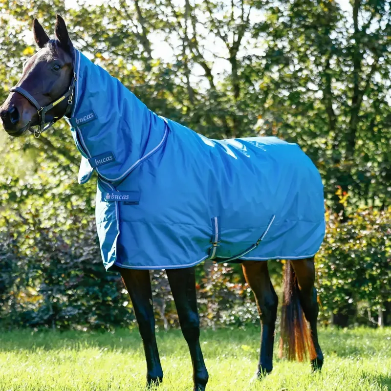 Bucas Freedom 150g Combo Neck Turnout Blanket - Blueberry-4
