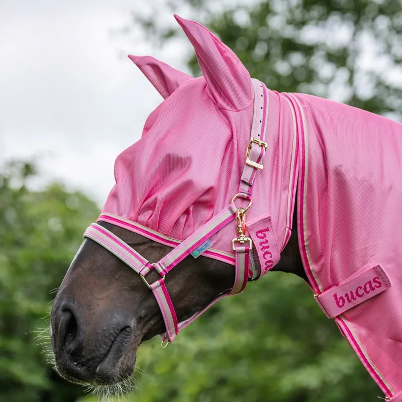 Bucas Freedom Fly Mask - Aurora Pink