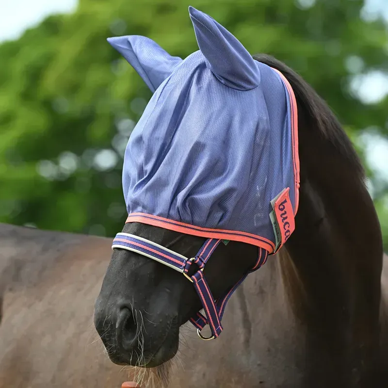Bucas Freedom Fly Mask - Navy/Grape