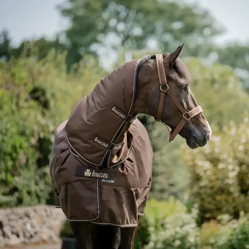 Bucas Irish 150g Detachable Neck Turnout Blanket - Espresso-3