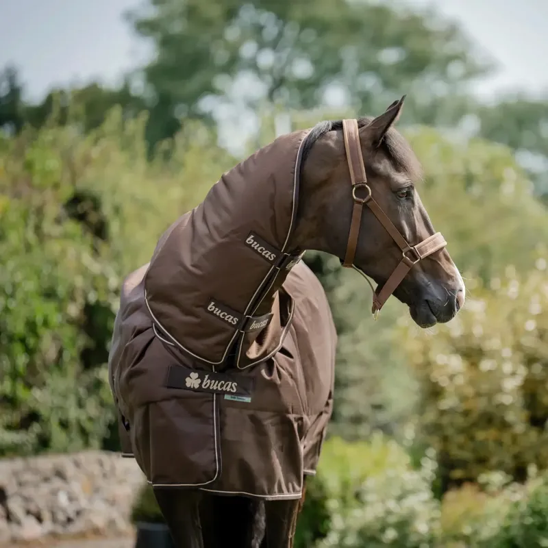 Bucas Irish 300g Detachable Neck Turnout Blanket - Espresso-2