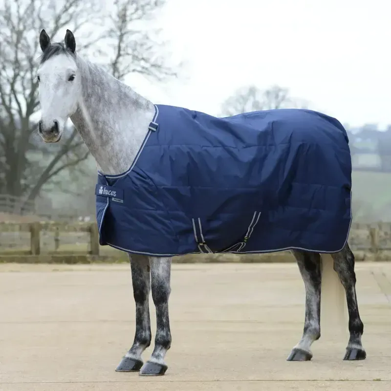 Bucas Quilt 150g Stable Blanket with Silk-Feel Lining - Navy/Silver-7