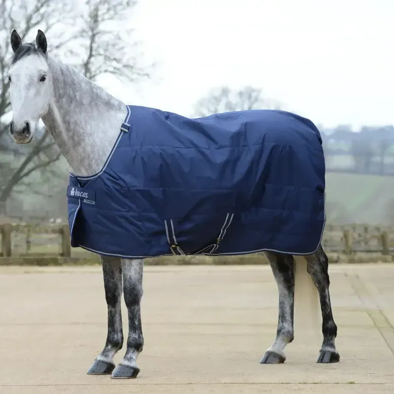 Bucas Quilt 150g Stable Blanket with Stay-Dry Lining - Navy/Silver-3