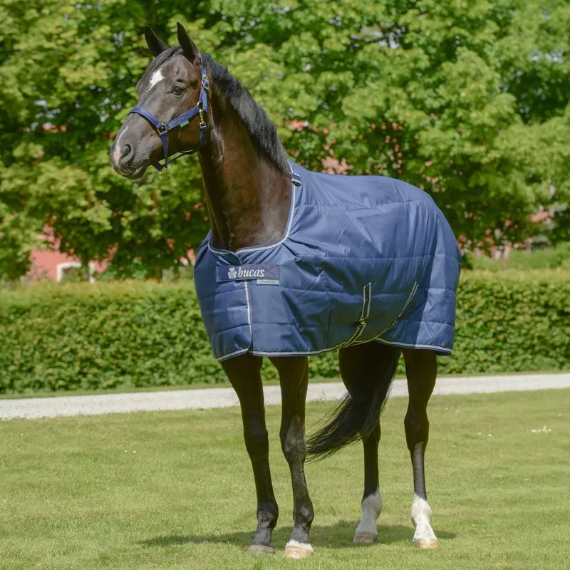 Bucas Quilt 150g Big Neck Stable Blanket with Silk-Feel Lining - Navy-3
