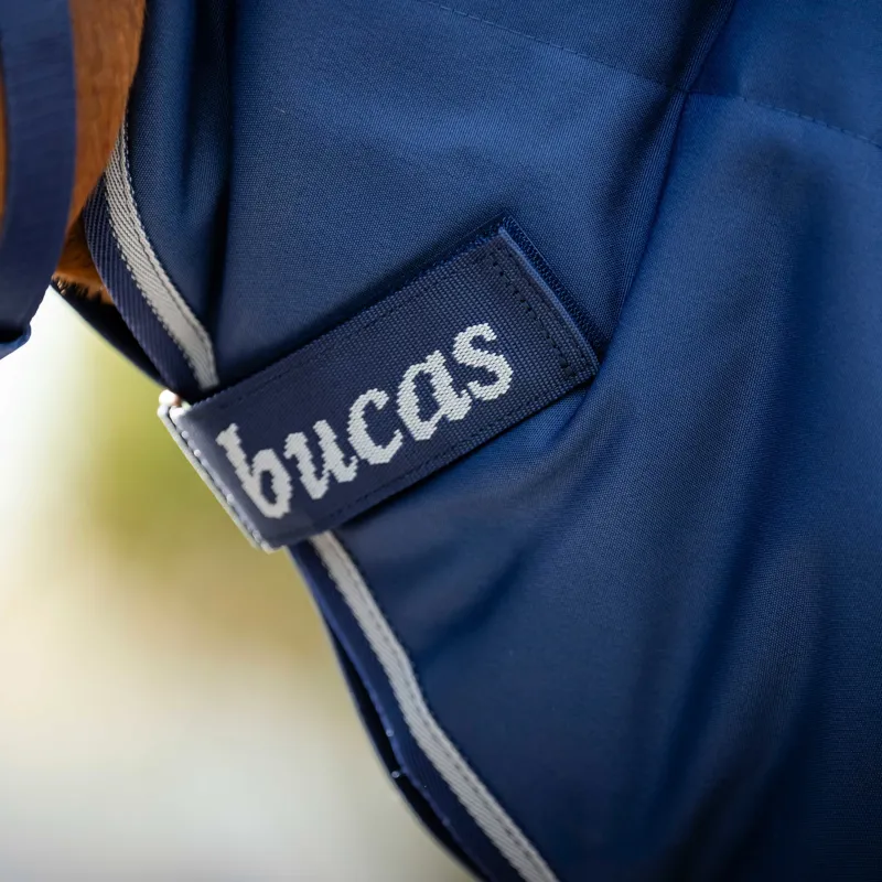 Bucas Quilt Combi 150g Stable Neck Cover - Navy/Silver-5