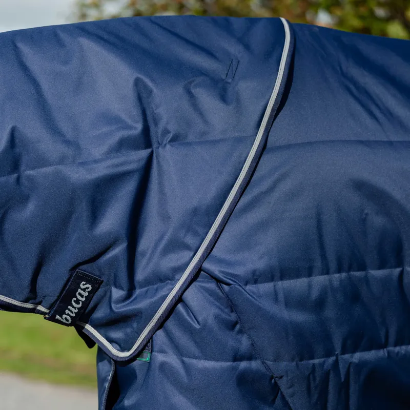 Bucas Quilt Combi 150g Stable Neck Cover - Navy/Silver-3