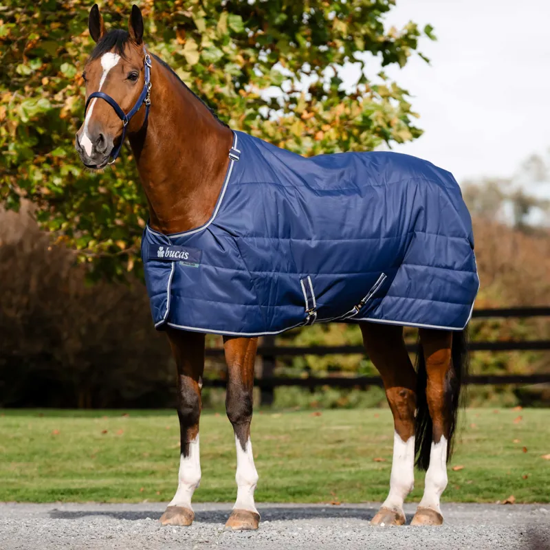 Bucas Quilt 300g Stable Blanket with Stay-Dry Lining - Navy/Silver