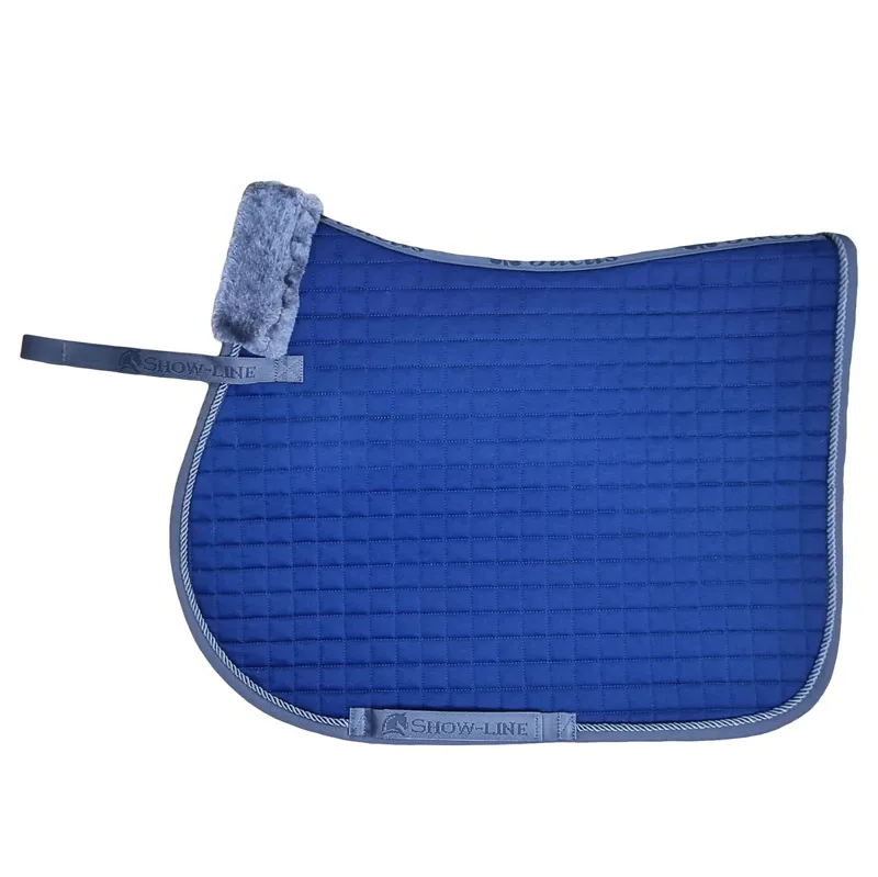 Bucas Show-Line Jump Saddle Pad - Navy/Grey