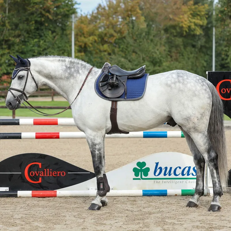 Bucas Show-Line Jump Saddle Pad - Navy/Grey-2
