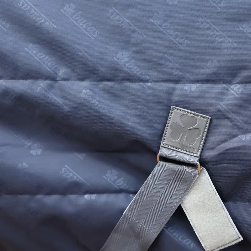 Bucas Show-Line 150g Stable Blanket with Faux Fur Collar - Navy/Grey-3