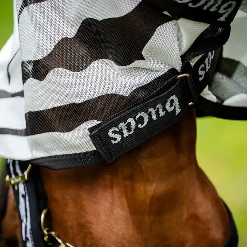 Bucas Sweet-Itch Full Neck Fly Sheet - Zebra Print-6