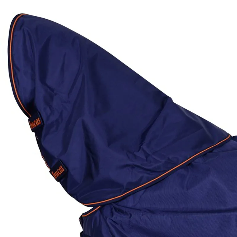 Bucas Therapy Turnout Blanket Neck Cover - Navy/Orange