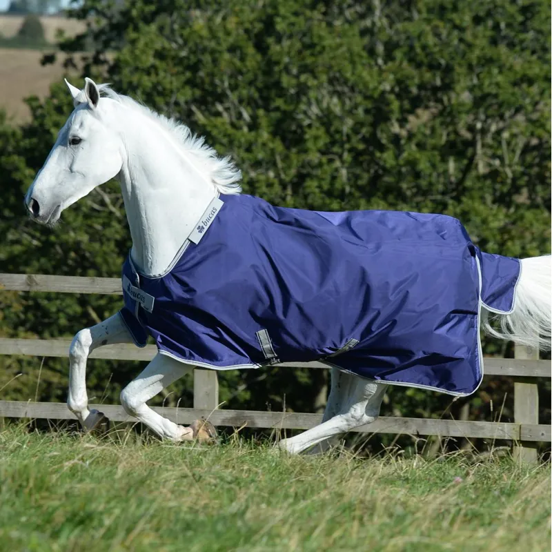 Bucas Atlantic 200g Standard Neck Turnout Blanket - Navy/Silver-1