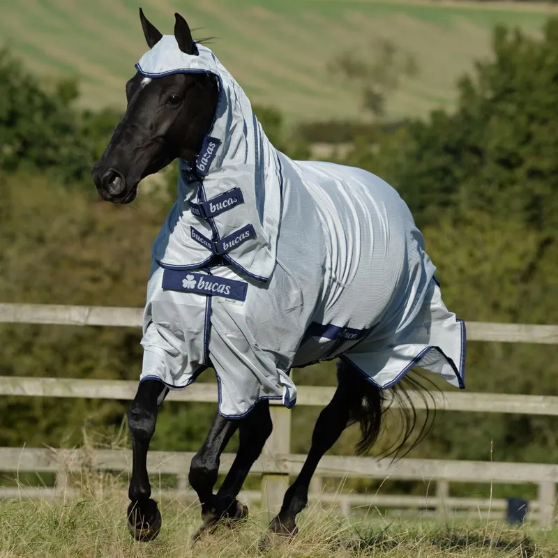 Bucas Buzz-Off X Full Neck Big Neck Fly Sheet - Silver