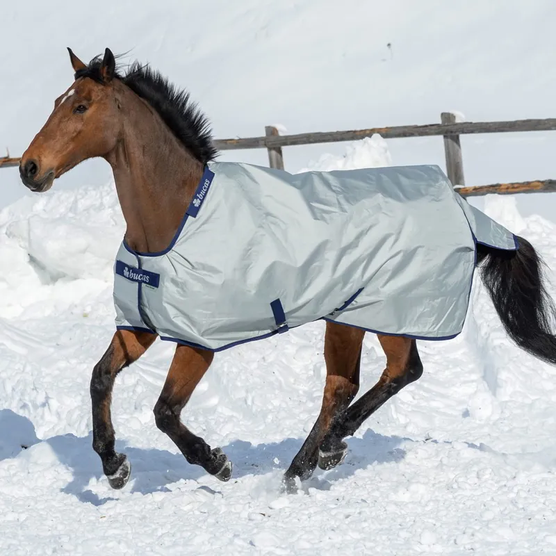 Bucas Power 300g Extra Standard Neck Turnout Blanket - Silver-2