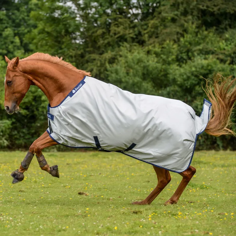 Bucas Power 0g Standard Neck Big Neck Turnout Blanket - Silver