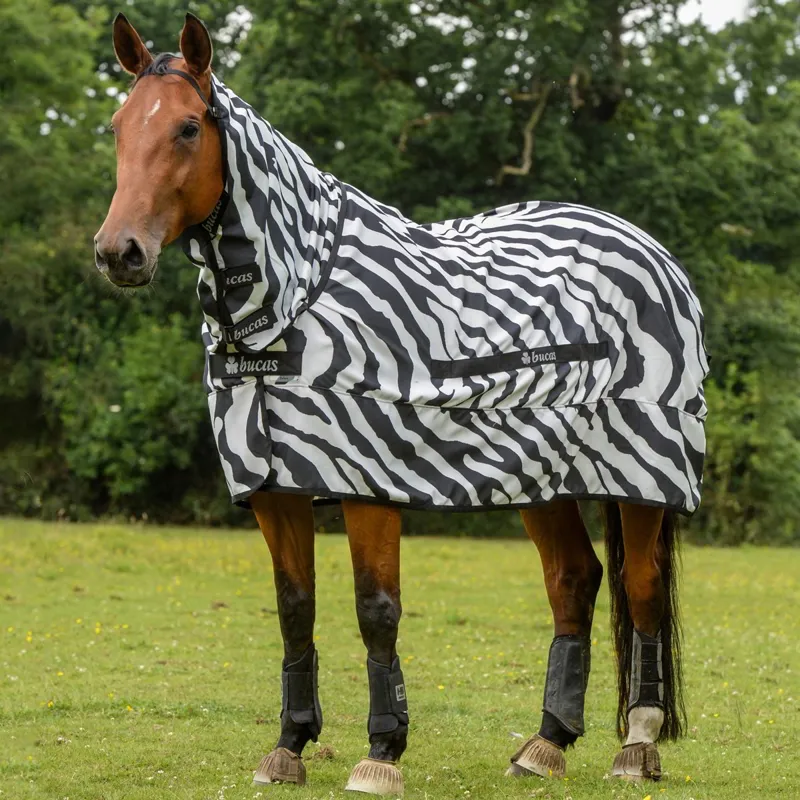 Bucas Sweet-Itch Full Neck Fly Sheet - Zebra Print