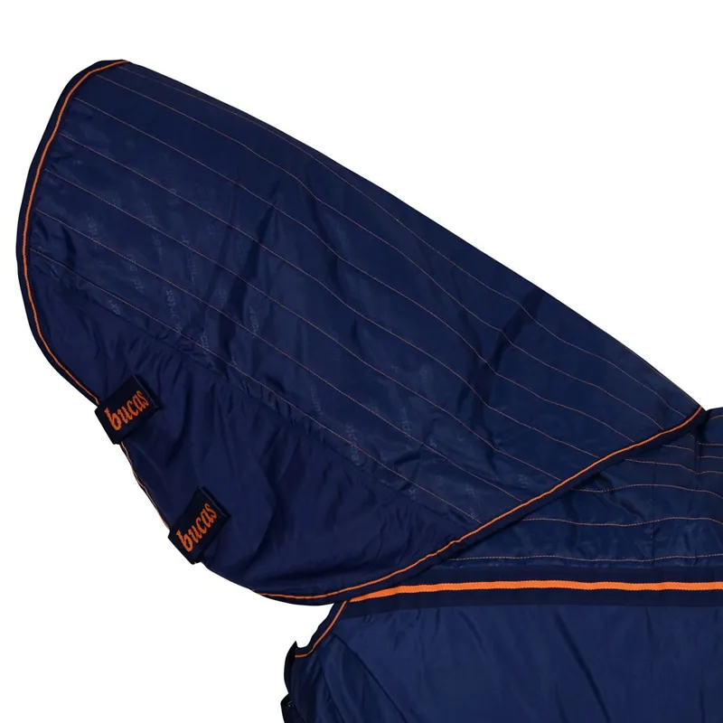 Bucas Therapy Cooler Rug Neck Cover - Navy/Orange-3