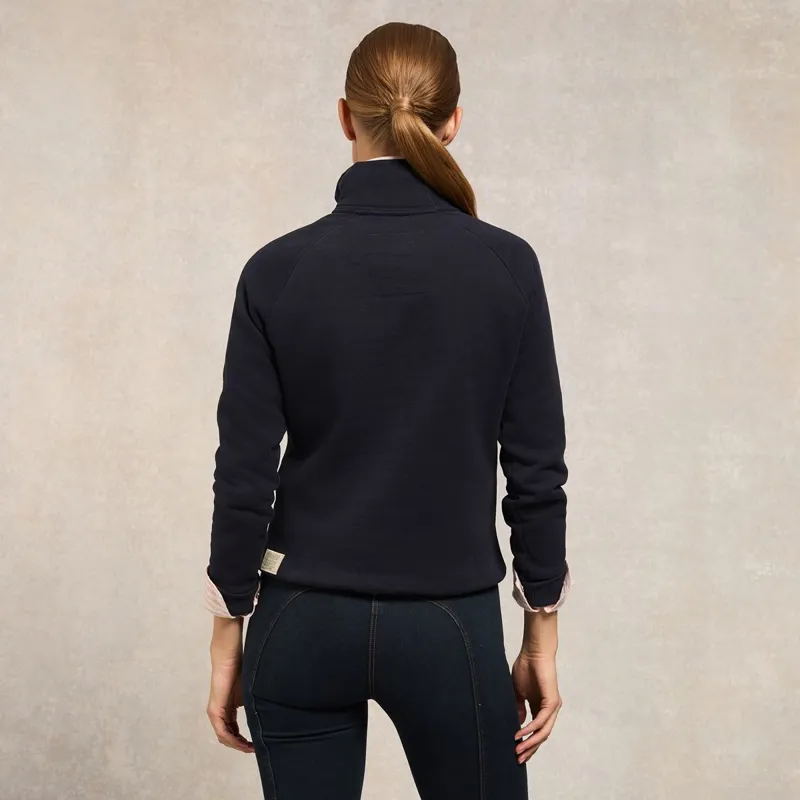 Holland Cooper Burford Quarter Zip Womens Sweater - Ink Navy-2