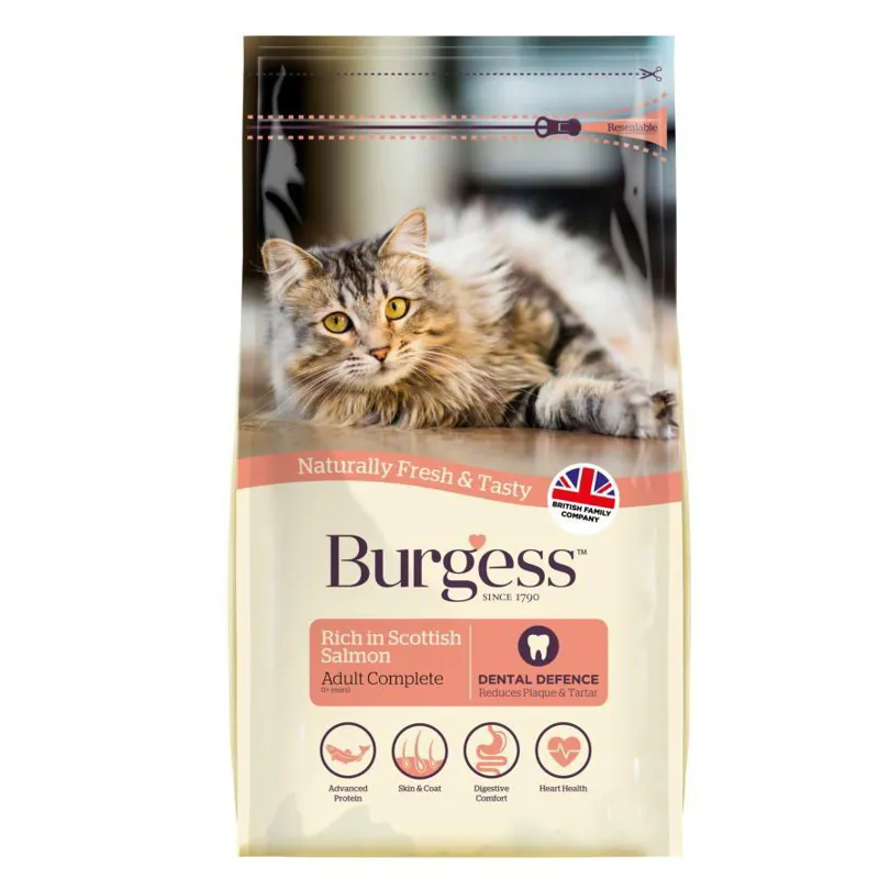 Burgess Adult Cat Food - Salmon - 10kg-1